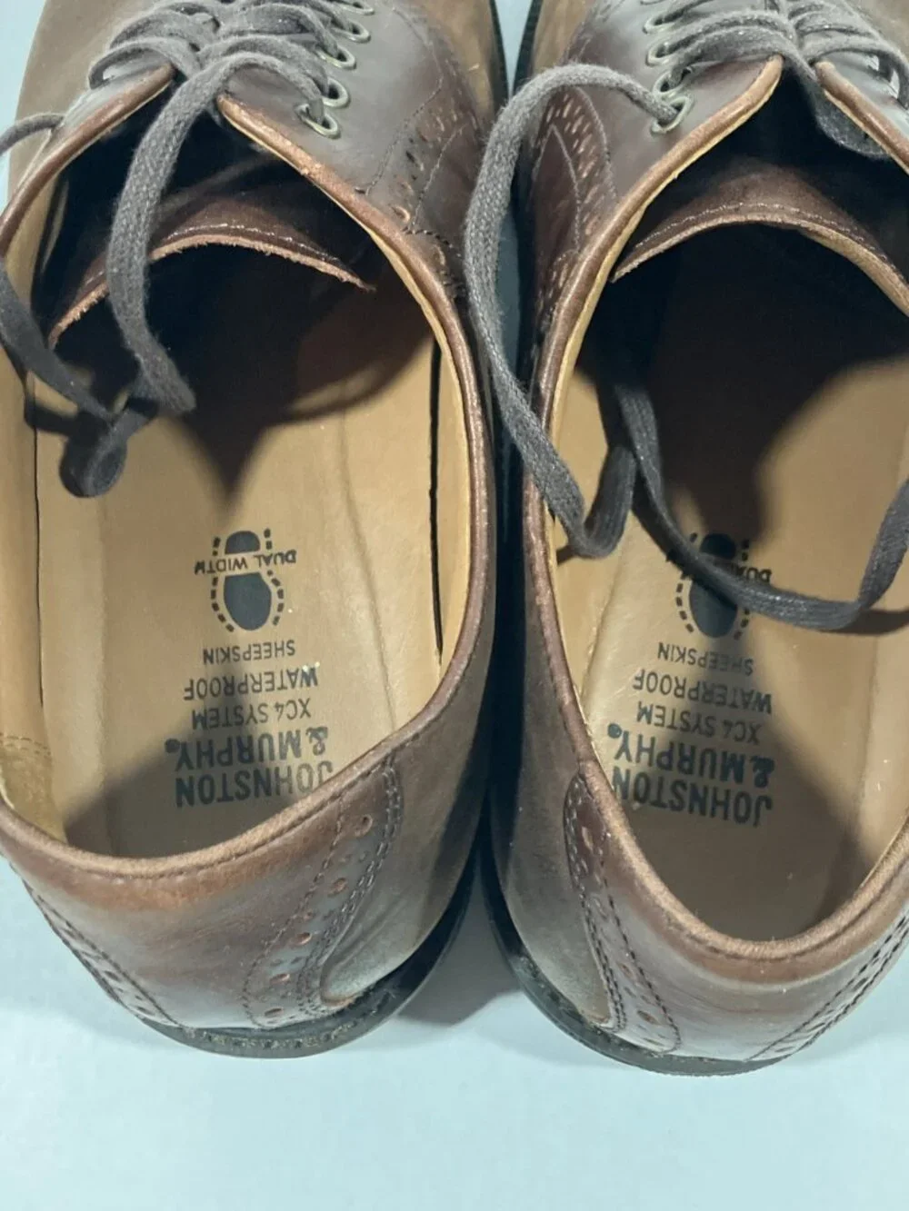 Men’s Leather Johnston And Murphy Dress Shoes Size 11.5 Dual Width